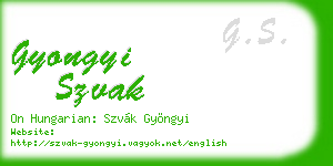 gyongyi szvak business card