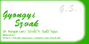gyongyi szvak business card
